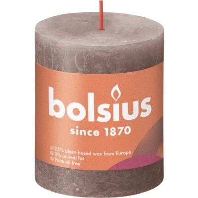 Afbeelding van Rustiek stompkaars 80/68 Rustic Taupe Bolsius