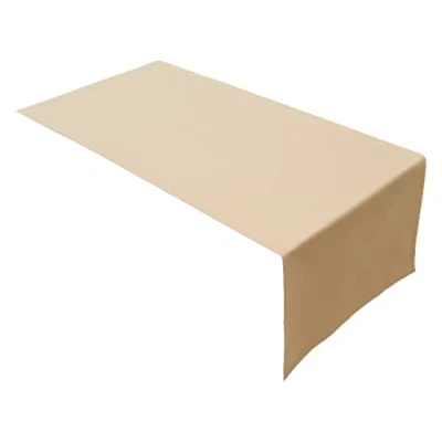 Afbeelding van Tafelloper van hoogwaardige kwaliteit 100% katoen Conceptcollectie, Kleur en Maat naar keuze (Tafelloper 30 x 100 cm, Camel)