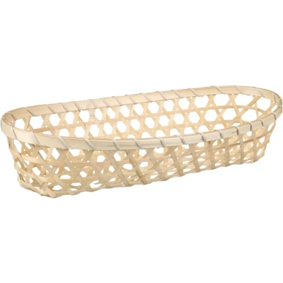 Afbeelding van Broodmandje/stokbrood mandje bamboe hout 39 x 12 8 cm Serveermandjes voor broodjes
