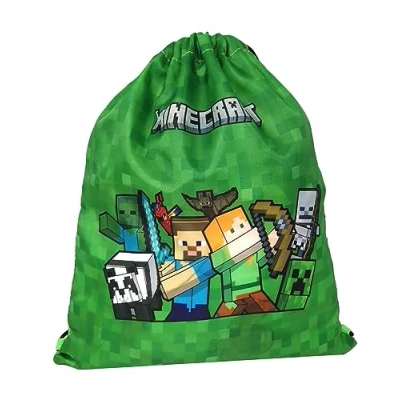 Afbeelding van Theonoi Minecraft Kleine gymtas zwemtas sporttas schoenentas sportrugzak rugzak, groen
