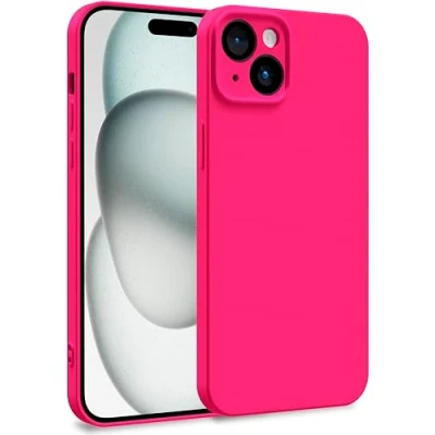 Afbeelding van MyGadget Beschermhoes voor iPhone 15 Plus, zachte siliconen, dubbellaags, met camerabescherming en krasbestendige binnenvoering, roze