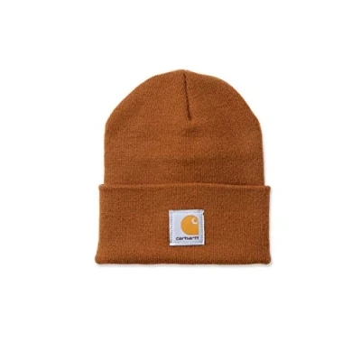 Afbeelding van Carhartt acryl horloge hoed Fedora unisex, bruin, één maat