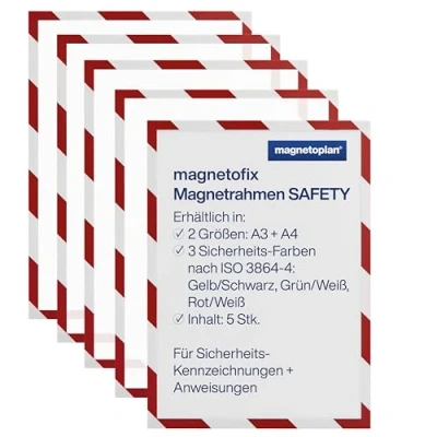 Afbeelding van Magnetoplan, Magneet, magnetofix magnetisch frame VEILIGHEID (5 x)