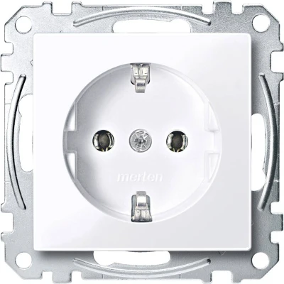 Afbeelding van Merten MEG2301 0325 Wandcontactdoos System M Wit