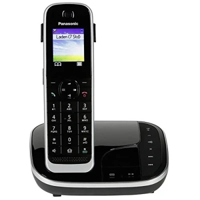 Image de Panasonic KX TGJ320GB Téléphone sans fil système de répondeur avec ID d&#039;appelant DECT noir