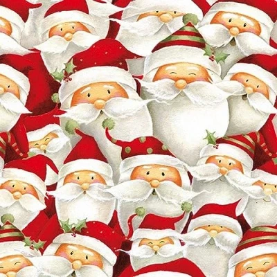 Afbeelding van Set van 20 papieren servetten, motief: kerstman, grappig 33 x cm
