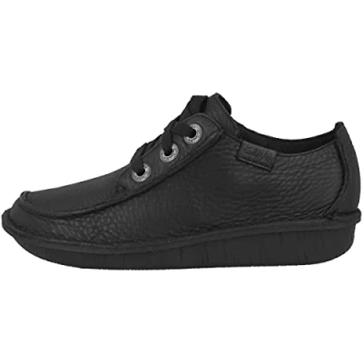 Afbeelding van Clarks Unstructured Funny Dream Sportieve veterschoenen, Dames, Maat: 35.5, Black Leer