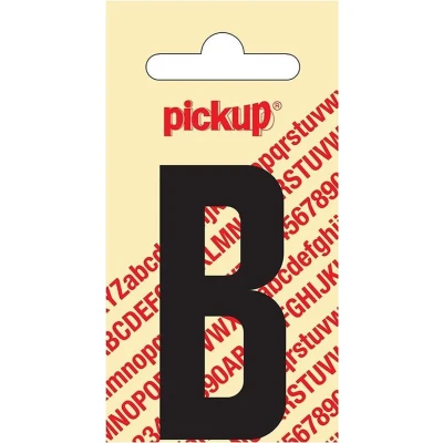 Afbeelding van Plakletter Nobel Sticker zwarte letter B amsterdam Pickup