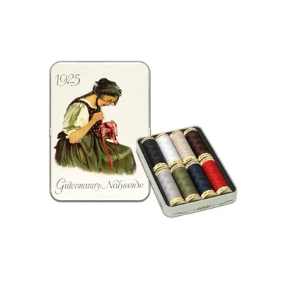 Afbeelding van Gütermann basiskleuren Nostalgiedoos