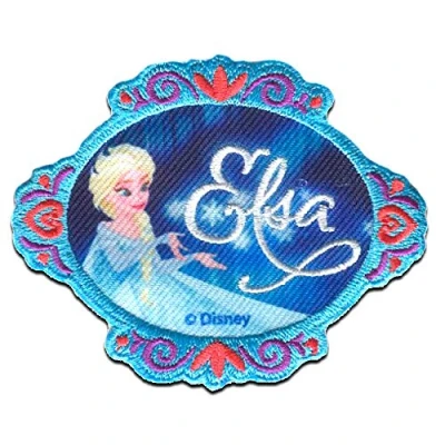 Afbeelding van Patches Disney Frozen De ijskrabber &#039;Elsa 2&#039; blauw 8 x 6,2 cm geborduurde patch om op te strijken
