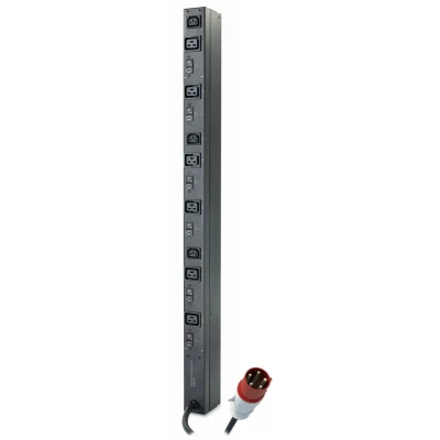 Afbeelding van APC Rack PDU, Basic, ZeroU, 32A, 400V, (3x) C13 &amp; (6x) C19, IEC 309 32A 3Fase stekker