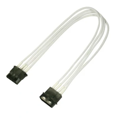 Afbeelding van Nanoxia 900400025 4 Pin Molex verlengkabel, 30 cm, witte enkele sleeve