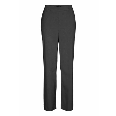 Afbeelding van Vero Moda Broek Vmmaya Goody Mw Straight Pant Noos 10320534 Dark Grey Melange Dames Maat W32 X L34