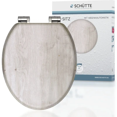 Afbeelding van Toiletbril met soft close LIGHT WOOD MDF