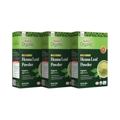 Afbeelding van Radico Organic HENNA Rood 100% Natuurlijke BIO Haarverf Zonder Ammoniak. Ammonia. PPD. PTD. Peroxide. Waterstofperoxide etc. met o.a. ECOCERT 100g