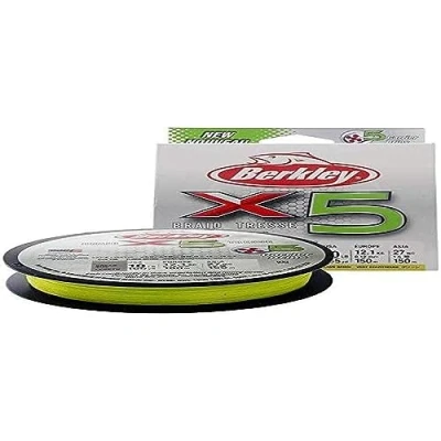 Afbeelding van Berkley x5 Gevlochten lijn Flame Green 2000m 0.08mm (7.6kg)