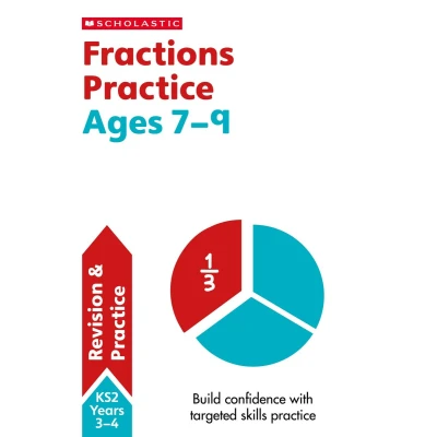 Afbeelding van Scholastic Maths Skills Fractions Practice Ages 7 9