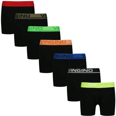 Afbeelding van Vingino winter ondergoed jongens zwart Boys boxer 7pack