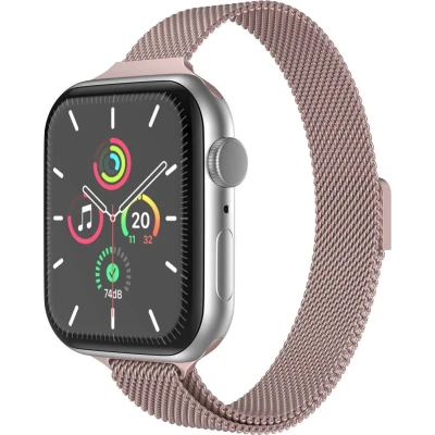 Afbeelding van imoshion Slim Milanees bandje voor de Apple Watch Series 1 t/m 9 / SE (38/40/41 mm) 10 (42 Roze