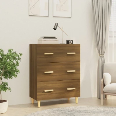 Afbeelding van Dressoir 70x34x90 cm bewerkt hout bruineikenkleurig