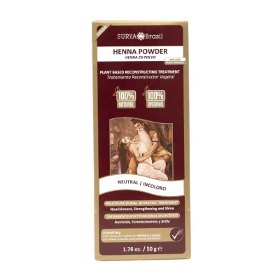 Afbeelding van Surya Brasil Henna Powder Neutral 50G Haarmasker
