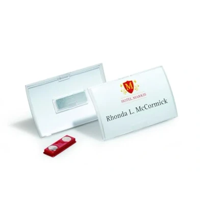 Afbeelding van Durable badge met magneet Click Fold ft 54 x 90 mm, doos van 10 stuks