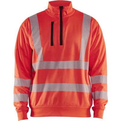 Afbeelding van Blaklader High Vis Sweatshirt halve rits 3564 2538 Rood XL
