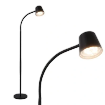 Afbeelding van Briloner Cielo Snoerloze LED Vloerlamp 1502015 Dimbaar Touch USB C Opladen Snoerloos Verwisselbare batterij en lichtbron 126,5 x 21 cm Zwart