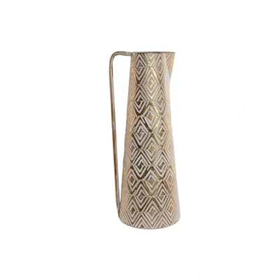 Afbeelding van Vaas Home ESPRIT Wit Gouden Metaal Modern 24,5 X 66 cm