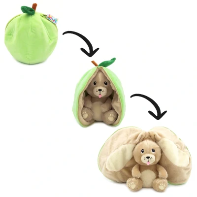 Afbeelding van Flipetz 2 in 1 Knuffel Crocket de Hond / Appel 14 x 12 25 cm Les Déglingos