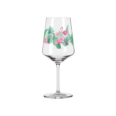 Afbeelding van RITZENHOFF 2931014 aperitiefglas 500 ml serie Sommertau motief nr. 14 met kleurrijke flamingo Made in Germany