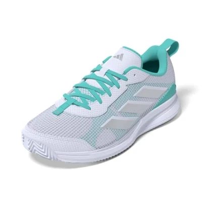 Afbeelding van adidas Avaflash Low Tennisschoenen voor dames, Ftwr White Silver Met Flash Aqua