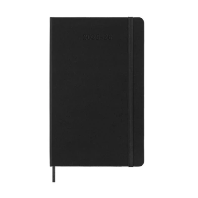 Image de Moleskine large 18 mois agenda semainier 2025/2026 à couverture rigide paysage (ANGL) noir