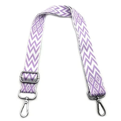 Afbeelding van Schouderriem voor handtas dames paars, kleurrijk, verstelbaar, schoudertas, dames, met karabijnhaak, zilver, 3,8 cm, vervanging brede bandjes meisjes, doe het zelf accessoires, 1
