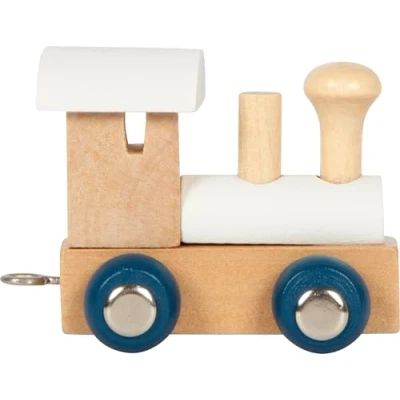 Afbeelding van Small Foot Houten Lettertrein Polar Locomotief Wit
