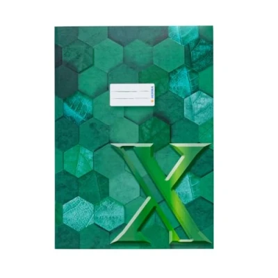 Afbeelding van HERMA 20087 A4 notitieboekomslag van groen karton met tekstveld stevig en extra sterk papier voor schoolschriften, kleur