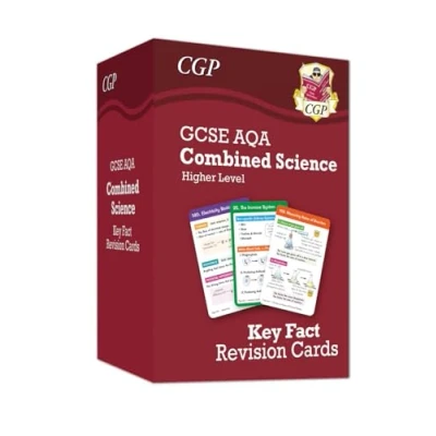 Afbeelding van New GCSE Combined Science AQA Higher Key Fact revision cards Summary for quick
