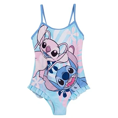 Afbeelding van Disney Stitch badpak voor meisjes, eendelig engel kinderen, strand en zwembadkleding., Blauw