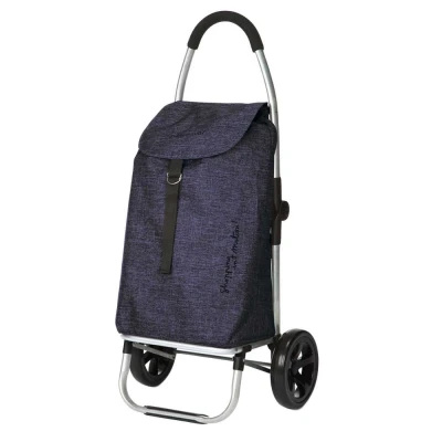 Afbeelding van Playmarket Go Two Compact Boodschappentrolley jeans Trolley