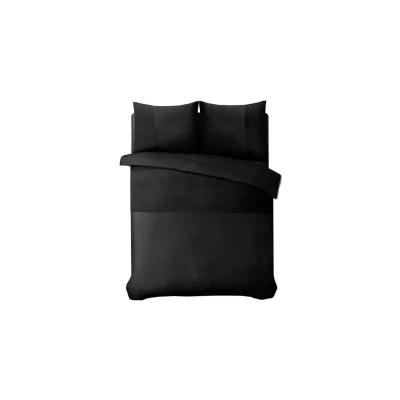 Afbeelding van Dekbedovertrek Embossed Marseille 1 persoons (140x220), Kleur: Zwart Microvezel Effen ZwartWitGroenZand Sleeptime Elegance Ga naar