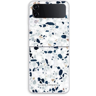 Afbeelding van Case Company® hoesje geschikt voor Samsung Galaxy Z Flip4 Terrazzo N1 Soft Cover Telefoonhoesje Bescherming aan alle Kanten en Schermrand
