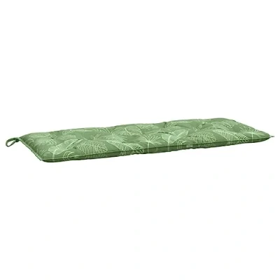 Afbeelding van Tuinbankkussen bladpatroon 120x50x7 cm stof