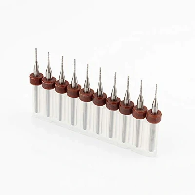 Afbeelding van 10 Hardmetalen Boren 0,8 mm Wolfraamstalen Mes CNC/PCB graveerbits Microboorset voor PCB printplaat, Dremel sieraden maken