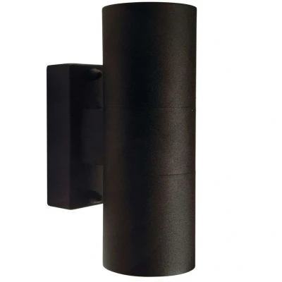 Afbeelding van Nordlux, Tuinverlichting, Tin, dubbel, wandlamp, zwart (GU10, IP54)