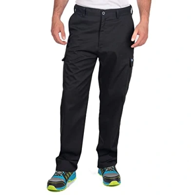 Afbeelding van Goodyear Workwear GYPNT001 Klassieke werkbroek met meerdere zakken, zwart/kobaltblauw, maat 30/REG