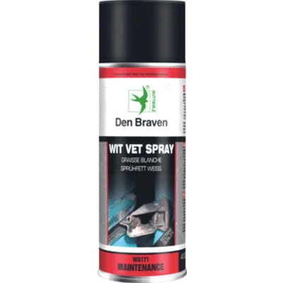 Afbeelding van DENB spray spuitbus Zwaluw, wit, vet, inzetbereik smeermiddel