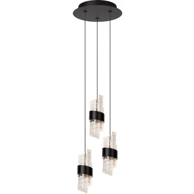 Afbeelding van Lucide KLIGANDE Hanglamp Ø 25 cm LED Dimb. 3x8W 2700K Zwart