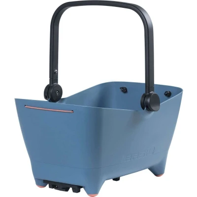 Afbeelding van Basil Buddy Hondenfietsmand MIK Achterop met kussentje Denim blue