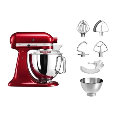 Image de KitchenAid Artisan Robot Pâtissier À Tête Inclinable 4,8l Avec Accessoires Supplémentaires 5ksm175ps Candy Apple