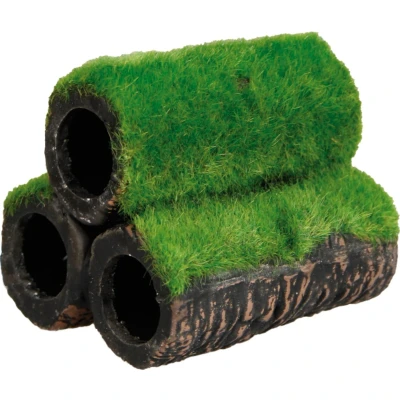 Afbeelding van Aquarium decoratie Rioolbuizen met Mos 6,5 x 6 cm